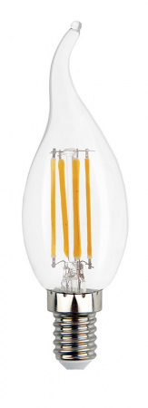 Светодиодная (LED)FIL Свеча на ветру Лампа Smartbuy-C37-05W/4000/E14